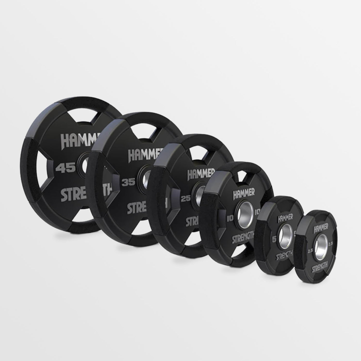 Hammer Strength Urethane Round Olympic Plates