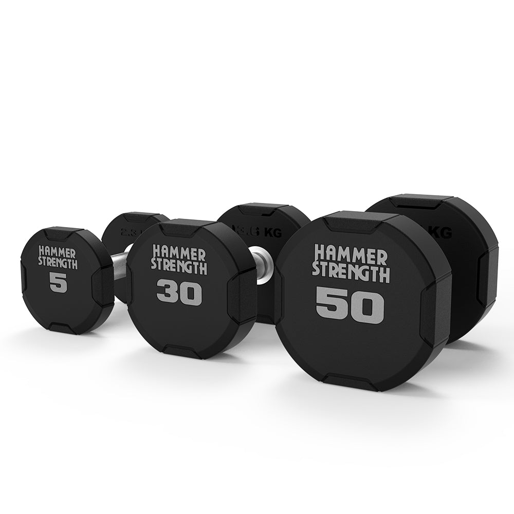 Hammer Strength 4-Sided Urethane Dumbbells