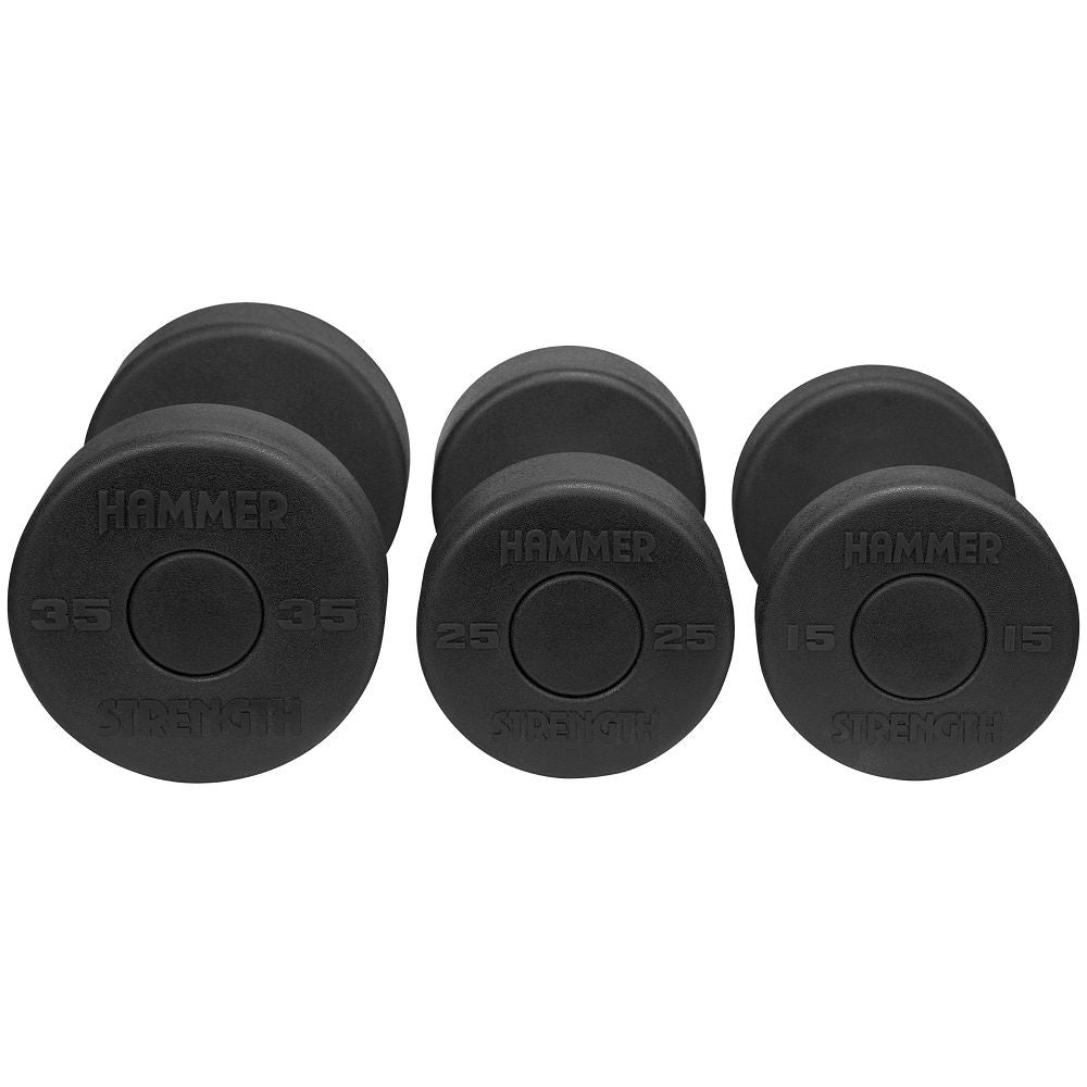 Hammer Strength Round Rubber Dumbbells